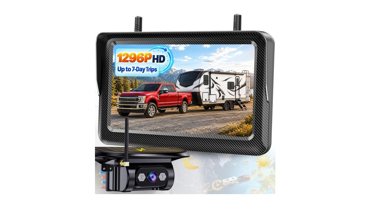 1296P Strong Magnetic Wireless RV Backup Camera - 1-Min Install for Trailer