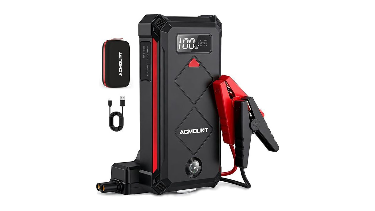 ACMOUNT P100 5000A Car Battery Jump Starter for 10.0L Gas/8.0L Diesel