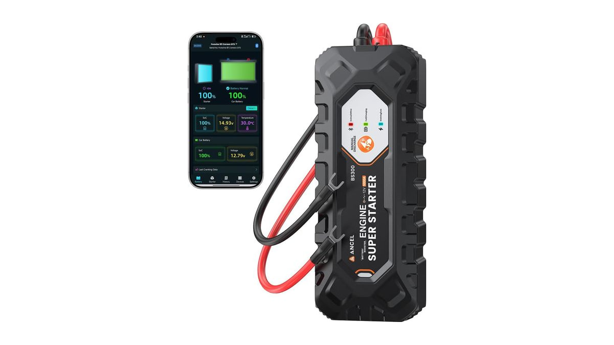 ANCEL BS300 Smart Jump Starter System, Connected Under the Hood