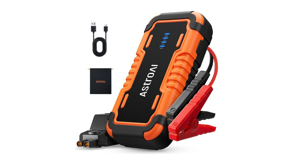 AstroAI P10 12V 5000A Lithium Car Jump Starter Up to 10L Gas & 8L Diesel