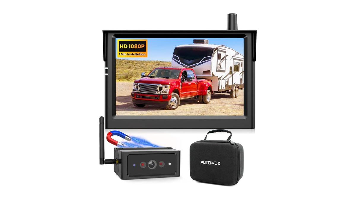 AUTO-VOX 5 Inch Magnetic Wireless Backup Camera, No Wiring 1 Min Install