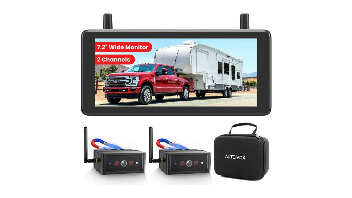 AUTO-VOX 7.2'' 2 Magnetic Wireless Backup Camera,1 Min Easy Install