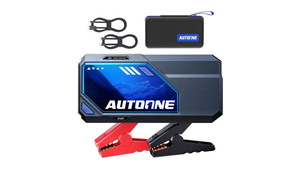 AUTOONE 10000A Car Jump Starter 24000mAh Car Battery Jumper Starter Portable 12V (All Gas/All Diesel) 168W DC Jump Box for Car Battery with Built-in B