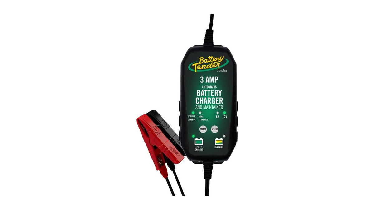 Battery Tender 3 AMP Battery Charger and Maintainer - Automotive Switchable 12V or 6V Smart Automatic for Cars SUVs and Trucks - Lead Acid, AGM, Gel,