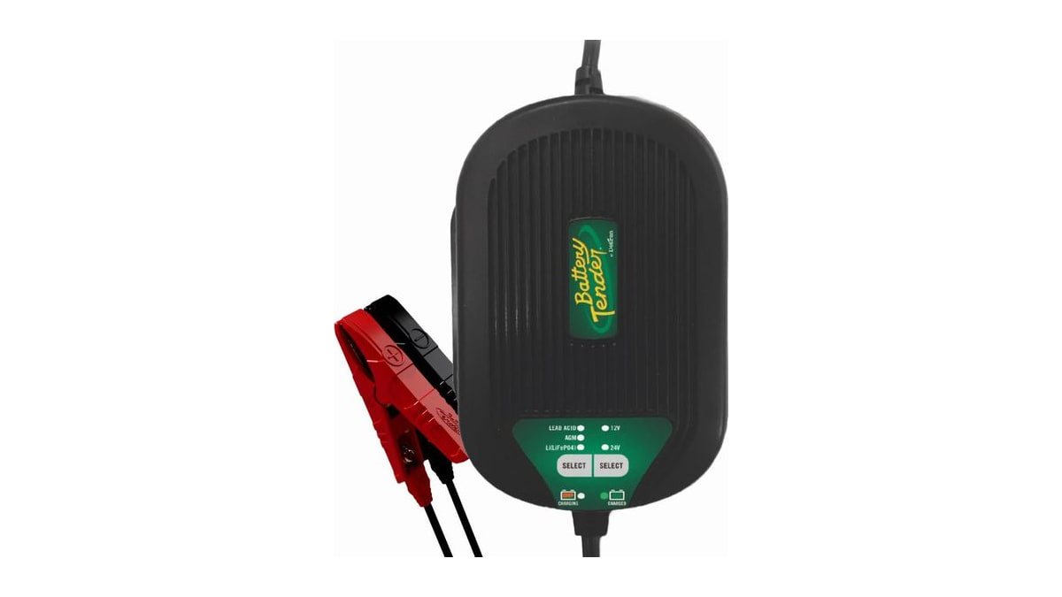 Battery Tender 5 AMP Selectable 12V / 24V Battery Charger and Maintainer - Switchable 5 AMP / 2.5 AMP Onboard Marine for Boat Watercraft - Screw Mount