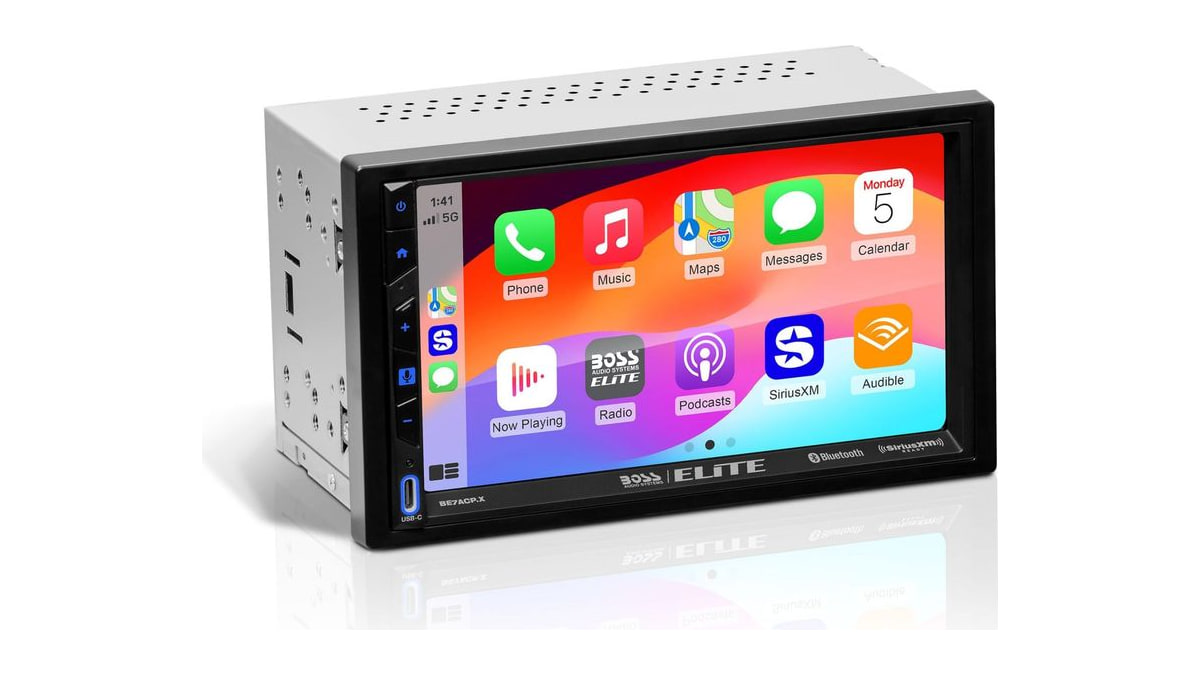 BOSS Audio Systems Elite Series BE7ACP.X Car Stereo - Apple CarPlay, Android Auto, SiriusXM-Ready, Double Din, 7 Inch Touchscreen, No CD DVD Player