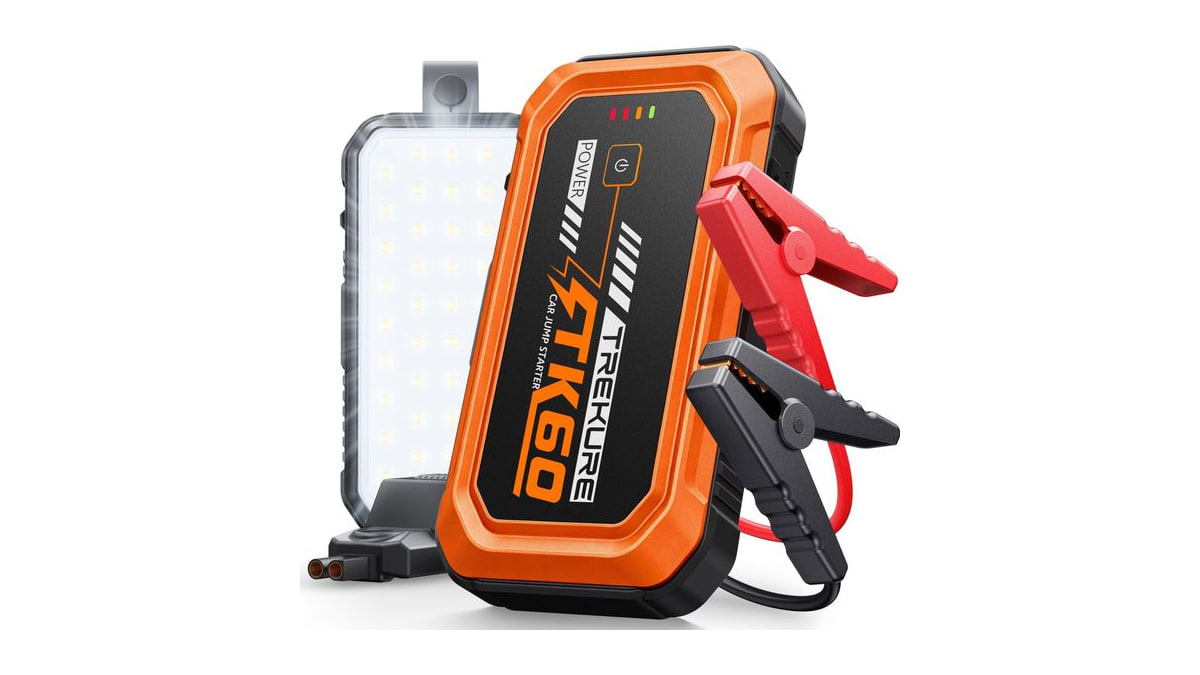 Car Battery Jumper Starter Portable 5000A, Portable Car Jump Starter up to 10L Gas or 8L Diesel Engine, Jump Box, Jumper Cables for Car Battery, Magne