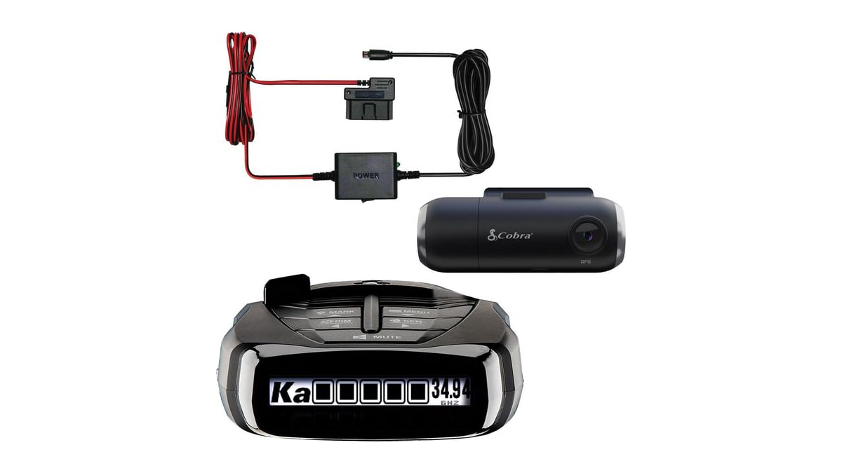 Cobra RAD 480i Radar Detector & SC 201 Smart Dash Cam Bundle