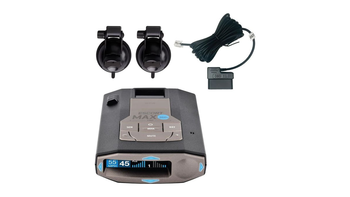 Escort MAX 360c Radar Detector, with Extra Mount & OBDII Cord Bundle