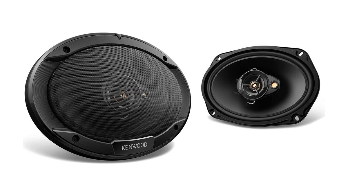 Kenwood KFC-6966R Road Series Car Speakers (Pair) - 6"x9" 3-Way Car Coaxial Speakers, 400W, 4-Ohm Impedance, Polypropylene Woofer & Electro-Dynamic Tw