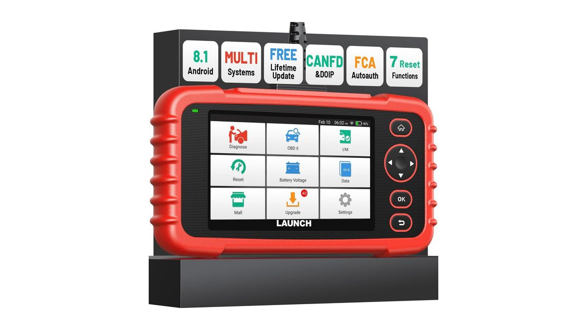 Launch OBD2 Scanner CRP123X V3.0 Elite,7 Resets Scan Tool,Lifetime Update