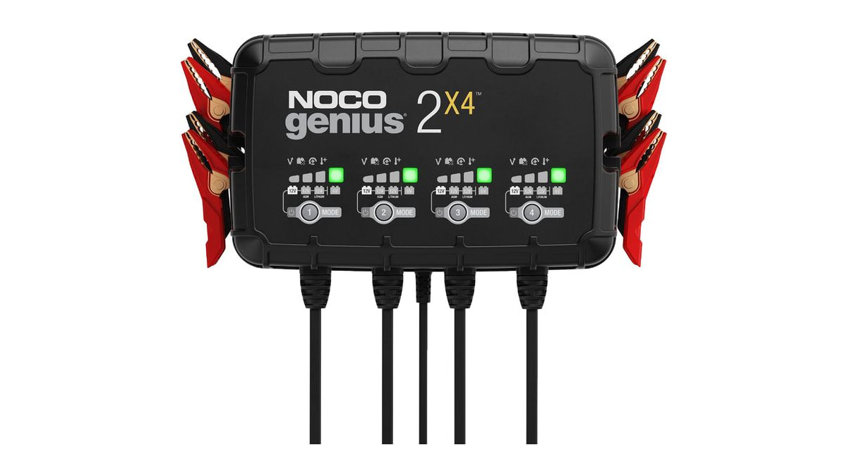 NOCO GENIUS2X4 6/12V 4-Bank Battery Charger, Trickle Charger & Maintainer