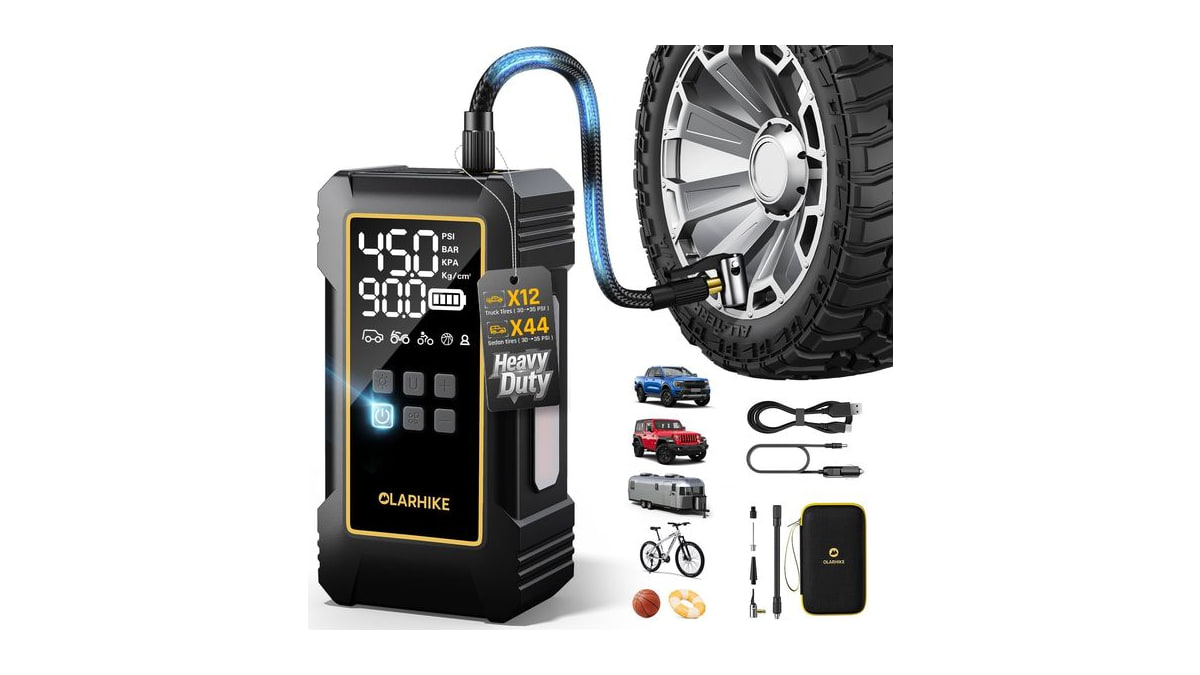 OlarHike 12000mAh Heavy Duty Tire Inflator Portable Air Compressor
