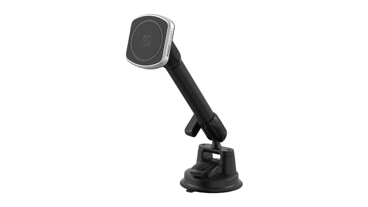 Scosche MP2WD2HD MagicMount Pro2 XL Heavy Duty, Strong Suction Cup Cell Phone Mount with Long Arm Windshield/Dashboard Phone Holder and Anti-Shake Sta