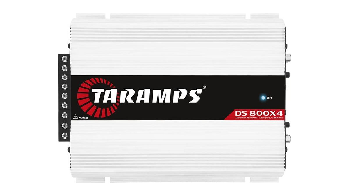 Taramps DS 800X4 1 Ohm 800W RMS Full Range 4-Channel Car Audio Amplifier