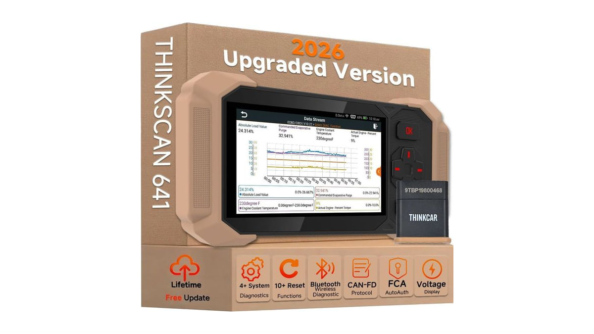 THINKCAR 641 Wireless OBD2 Scanner ABS SRS Transmission Engine, 10 Resets