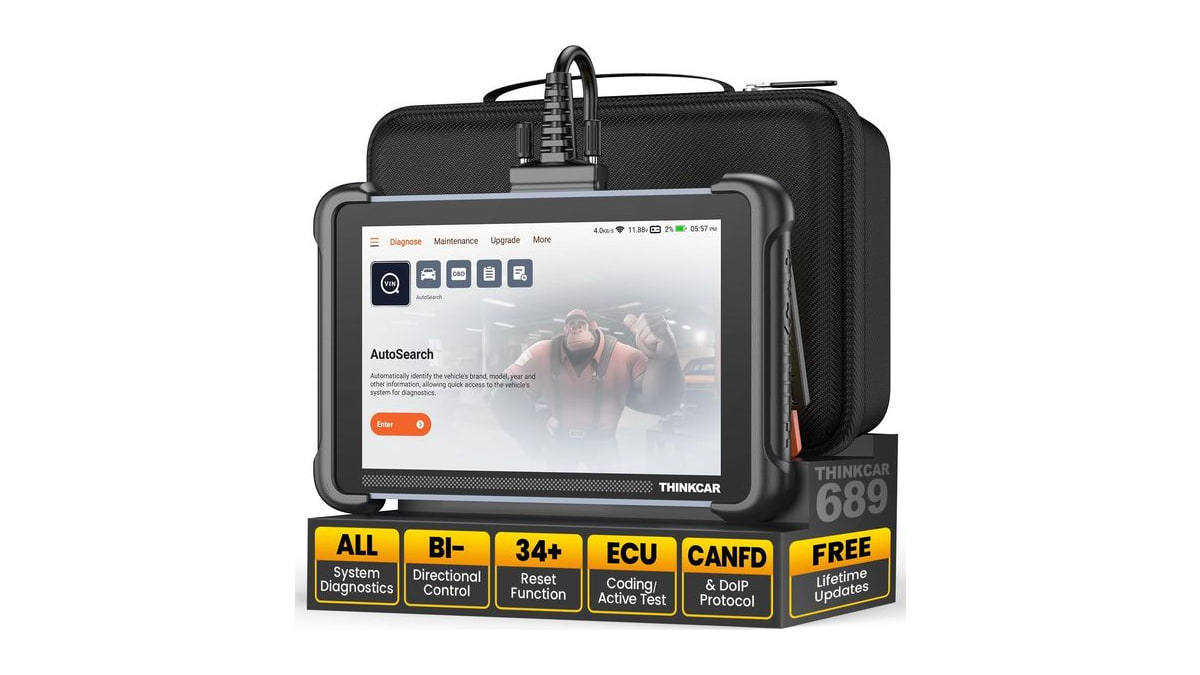 THINKCAR OBD2 Scanner Diagnostic Tool Lifetime Free, ThinkScan 689 Car Scan Tool with 34 Reset Function,Scanner for Car with 3000+ Active Test,Advance