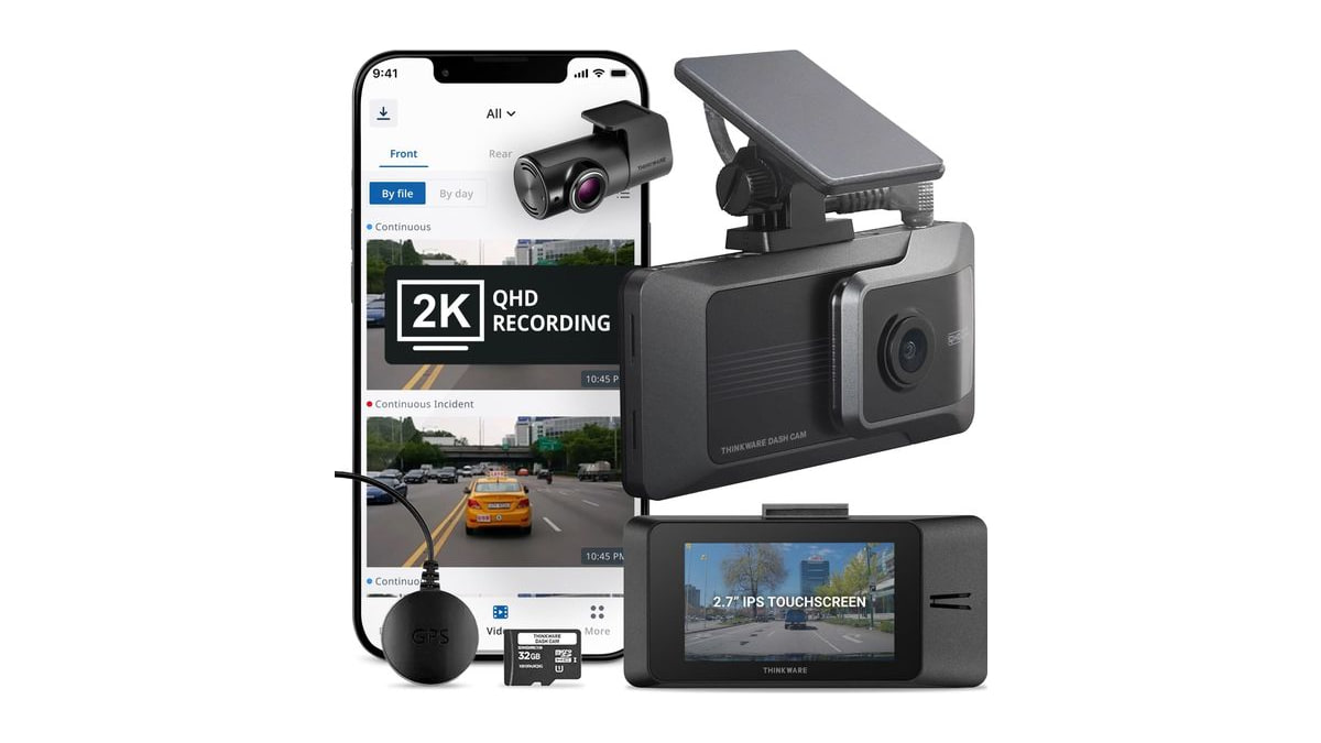 THINKWARE ARC Dash Cam 2K QHD Front and Rear, Wi-Fi, GPS, Touchscreen
