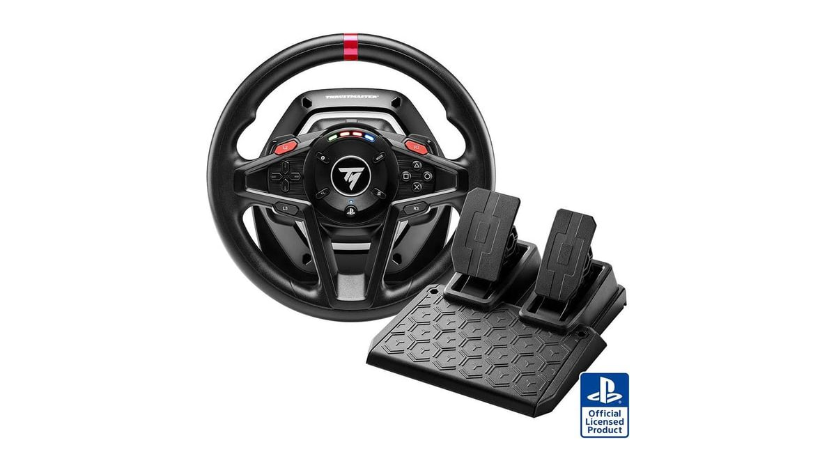 Thrustmaster T128 P Force Feedback Racing Wheel & Pedal Set - PS5 & PC