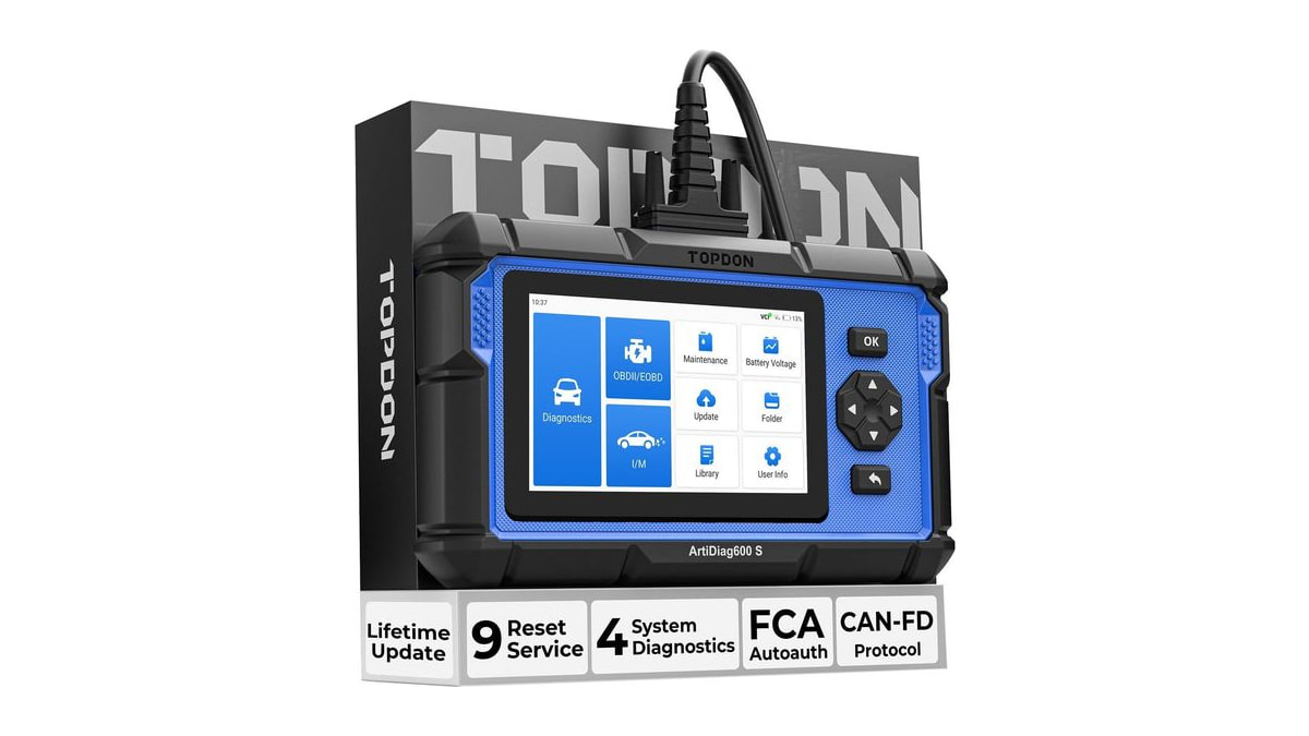 TOPDON AD600S OBD2 Scanner, Engine ABS SRS Transmission Diagnostic Tool