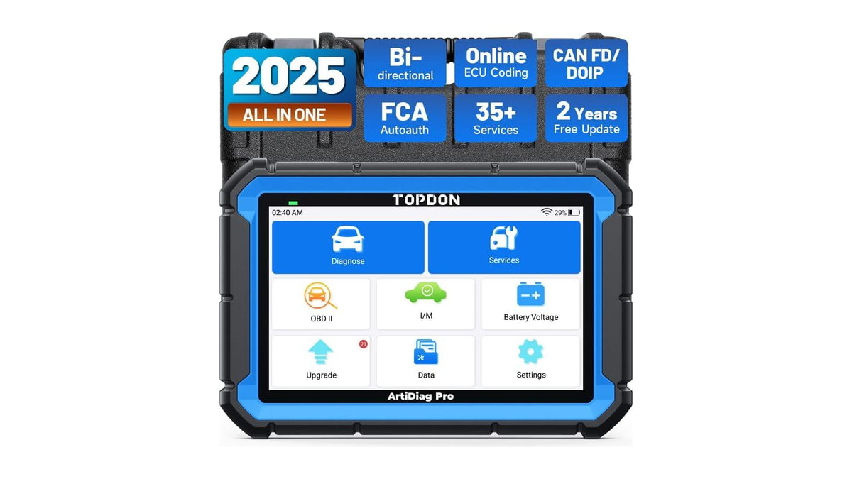 TOPDON ArtiDiag Pro Bidirectional Scan Tool with ECU Coding, 35+ Services