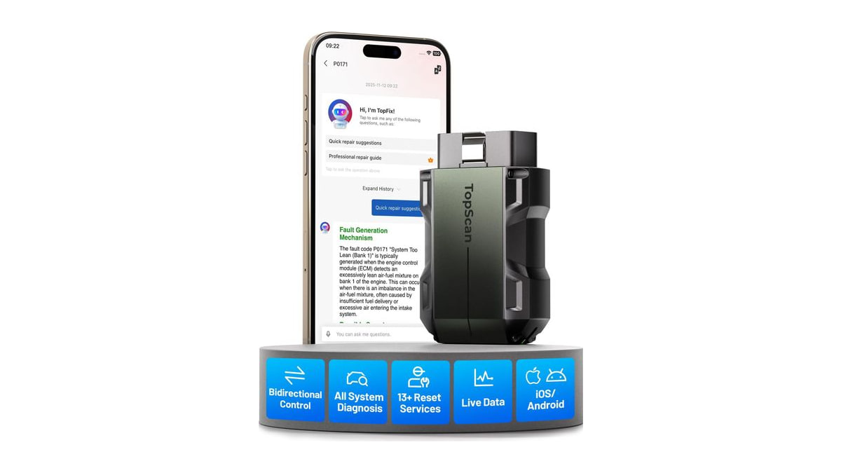 TOPDON TopScan Pro Bidirectional OBD2 Scanner Bluetooth for iOS & Android
