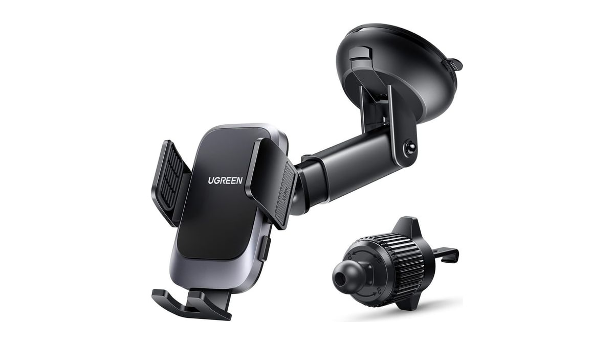 UGREEN Phone Mount for Car Strong Suction Cup, Car Phone Holder for Dashboard Windshield Air Vent Big Phone Friendly Cell Phone Holder Compatible with