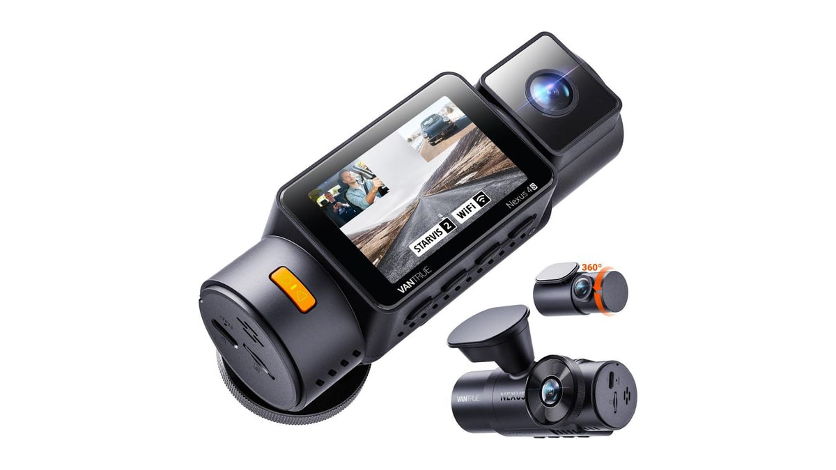 Vantrue N4S 2.7K 3 Channel Dash Cam, Triple STARVIS 2 Night Vision