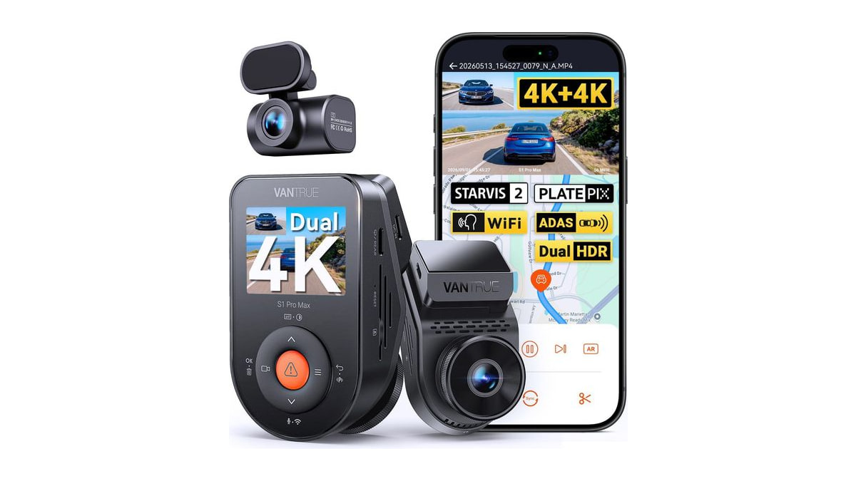 Vantrue S1 Pro Max New Dual 4K Dash Cam, Dual STARVIS 2 IMX678 & Dual HDR