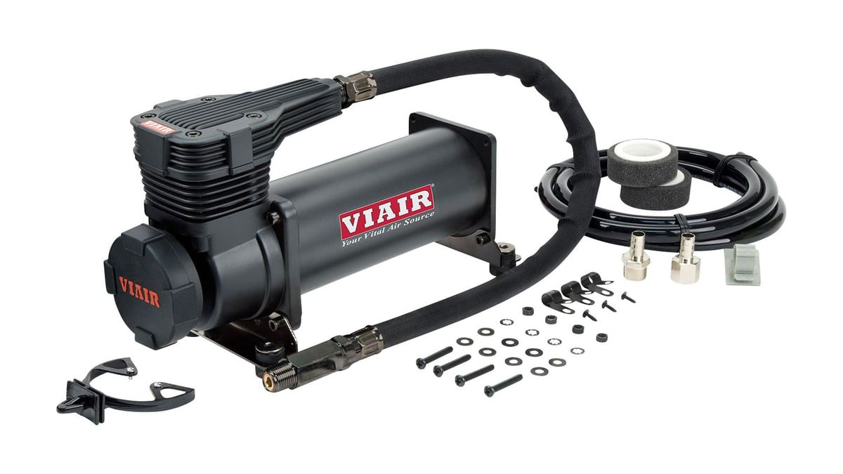 VIAIR 485C High Performance Compressor, Gen 2 | 12V Continuous Duty Cycle Compressor for Air Tanks, Bags & Air Horns | 200 PSI (Stealth Black)