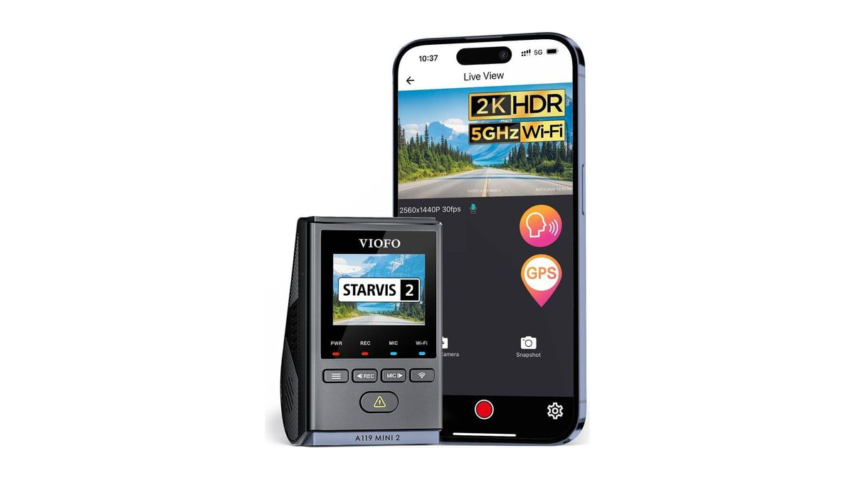 VIOFO Dash Cam Front A119 Mini 2, STARVIS 2 Sensor, 2K 60fps Car Dashcam