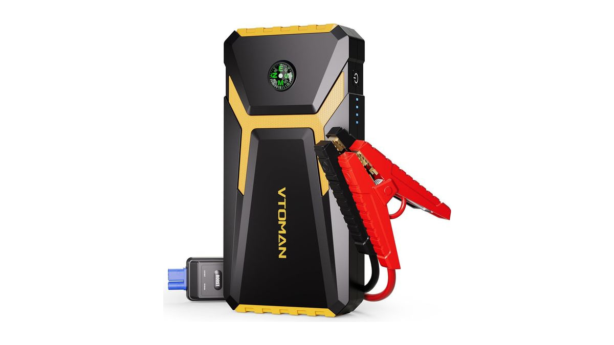 VTOMAN V6 Pro Jump Starter, 2000A Car Battery Jumper Starter Portable for 7L Gas/5L Diesel Engines, Jump Box,12V Auto Jump Start Battery Pack, Lithium
