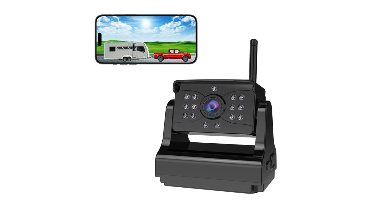 Wireless Backup Camera, Strong WiFi Signal Clear Picture Magnetic Rechargeable Rear view Reverse Back up Camera for Hitching Towing Gooseneck Travel B
