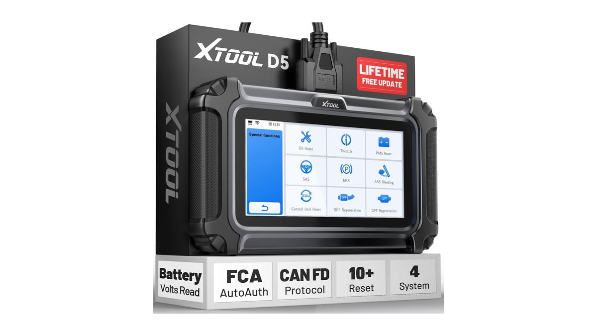 XTOOL Car Scanner D5 OBD2 Scanner ABS SRS Check Engine Code Reader 10 Reset