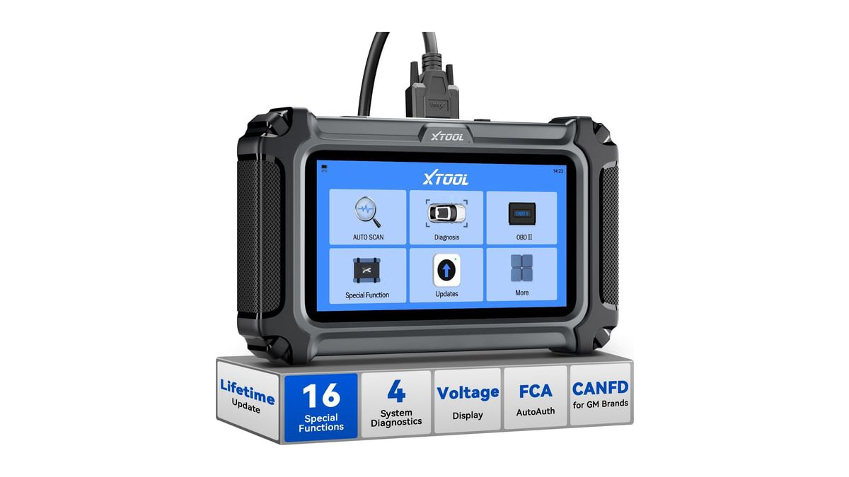 XTOOL D5S OBD2 Scanner, 16 Resets, Engine ABS SRS Transmission Scan Tool
