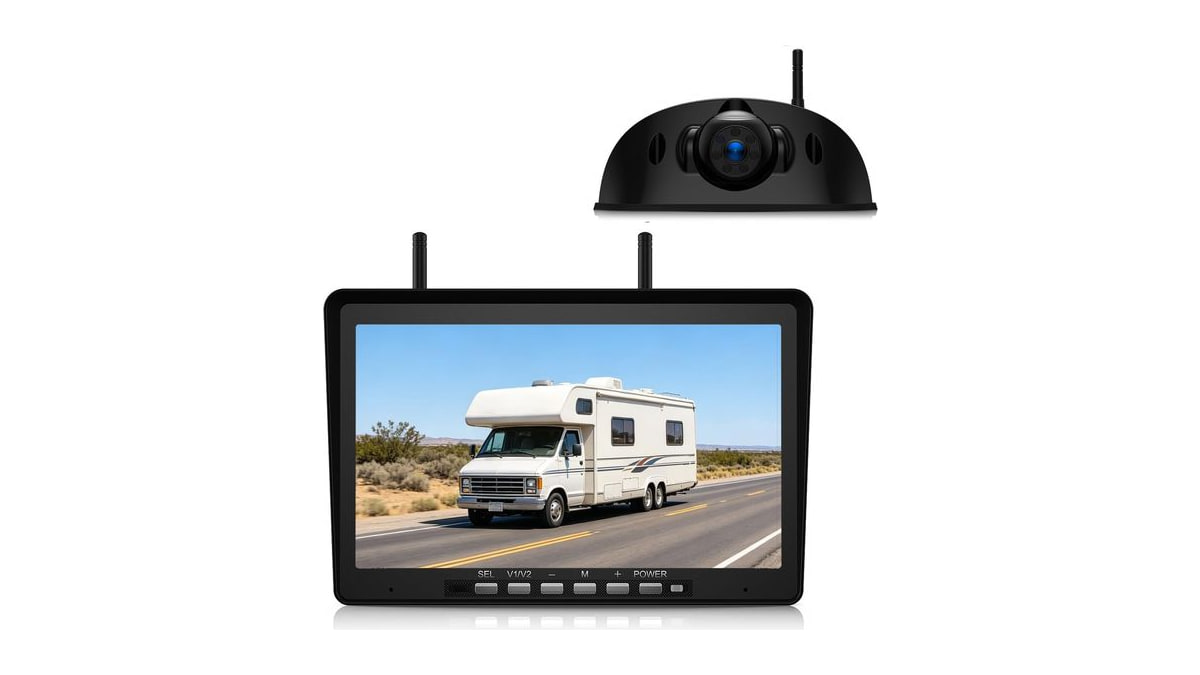ZEROXCLUB 1080P 10.1" DVR Monitor Wireless RV Backup Camera System